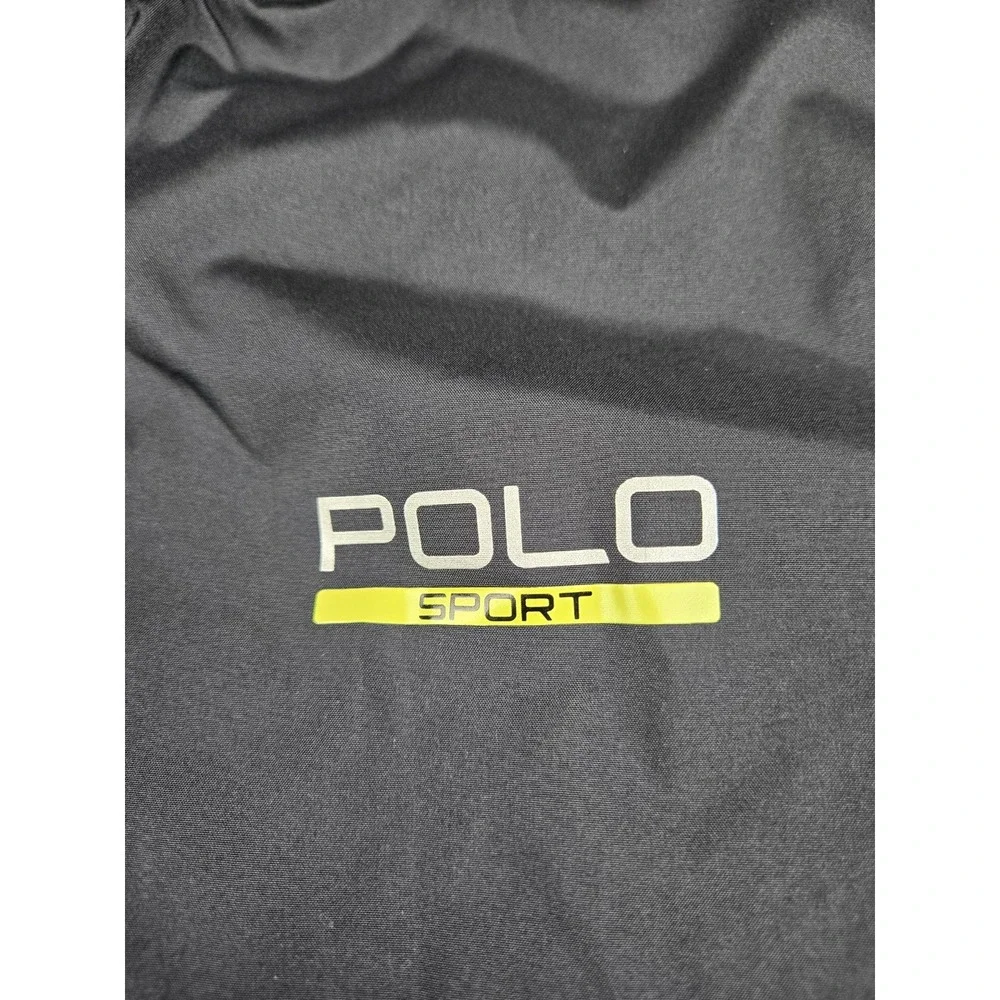 Polo Sport Ralph Lauren Windbreaker Jacket Men's Large Black/Yellow‎ Cycling